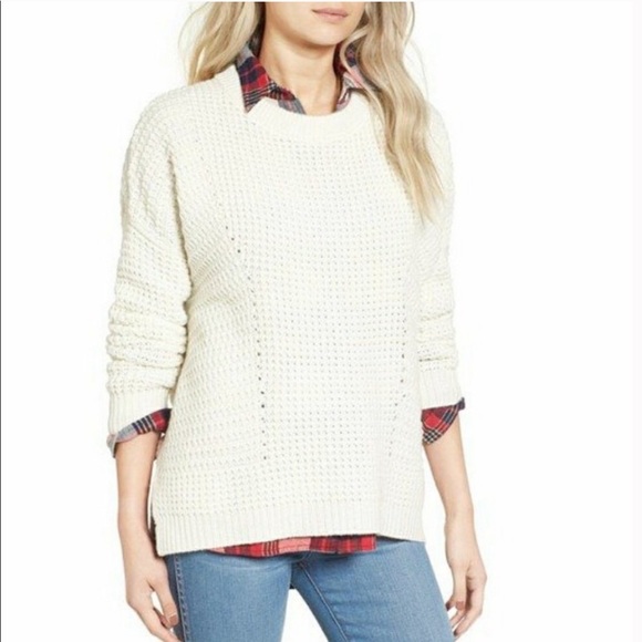 Madewell Sweaters - Madewell Oversized mixed wool waffleknit pullover